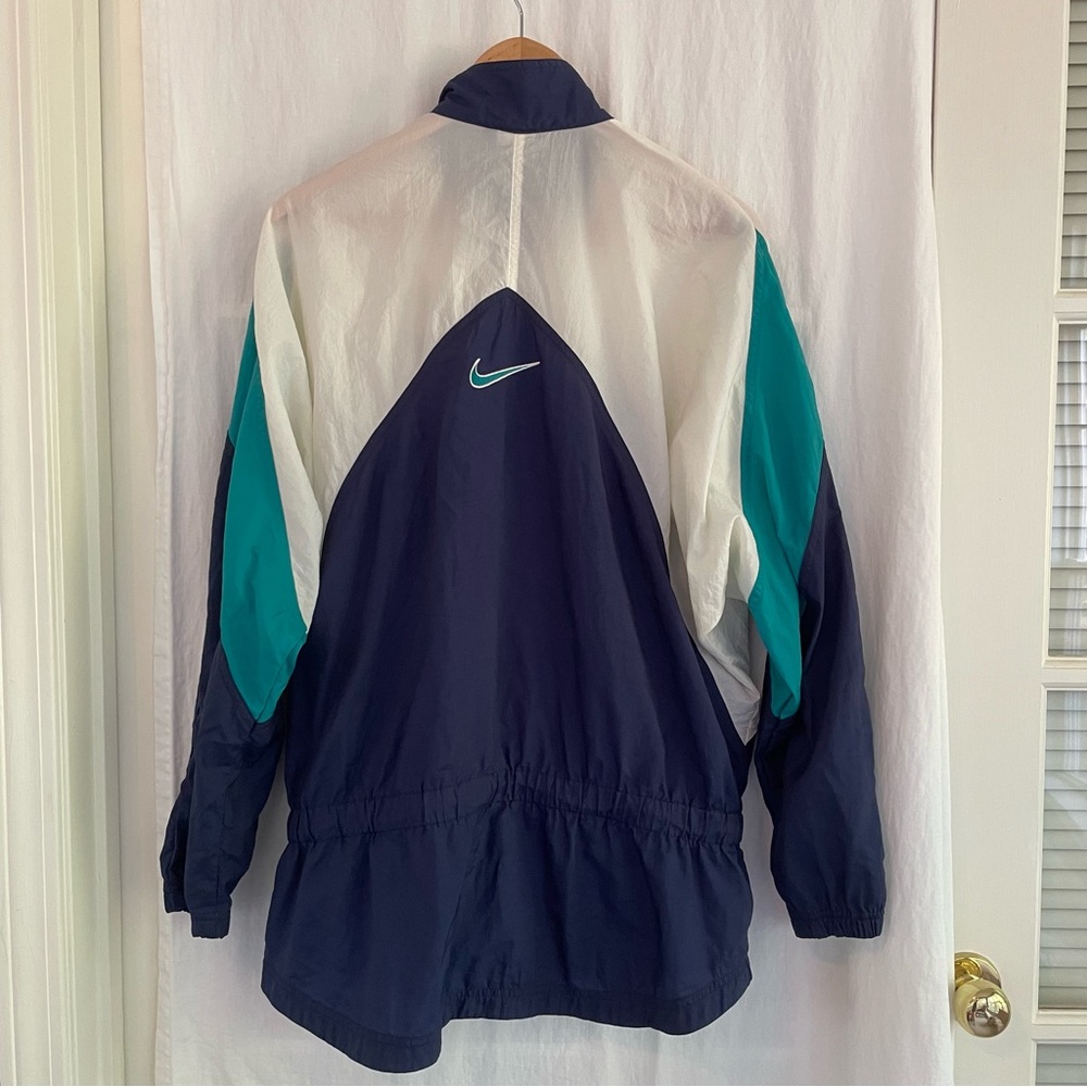 Nike Women's Vintage Track Jacket, Blue Teal White - Picture 2 of 5
